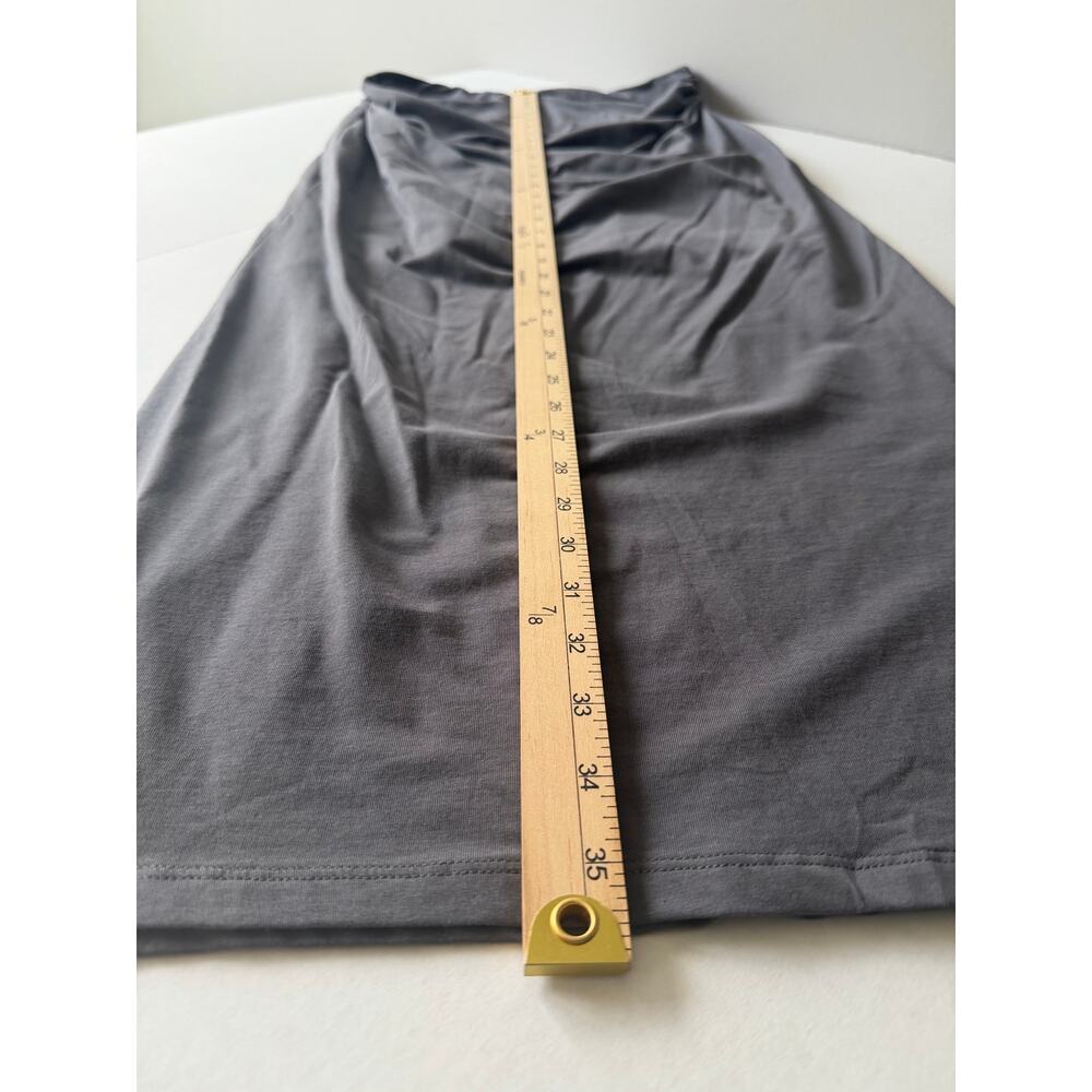 OGL Size M Cotton Ruched Pencil Skirt Pull-on Elastic Waist - Picture 6 of 7
